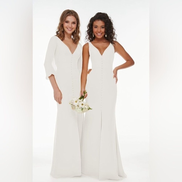 Christina Wu Bridesmaid Celebrations Collection Dress Ivory Size 10 Style 22029 - Picture 3 of 16